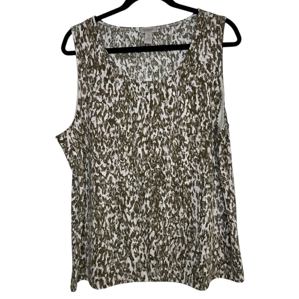 Chicos Easywear‎ Speckled Printed Sleeveless Top Size XL
